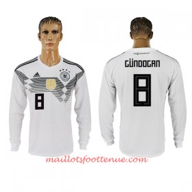 Maillot/Tenue Allemagne Gundogan 8 Domicile Coupe du monde 2018 Manche Longue